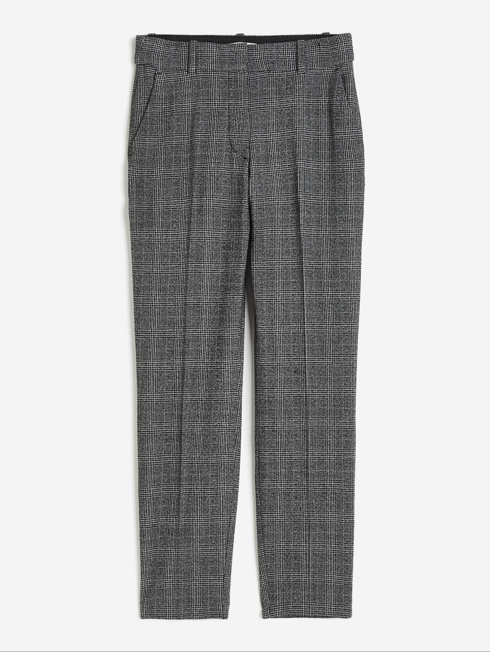 H&M Women's Gray Plaid Cropped Slacks